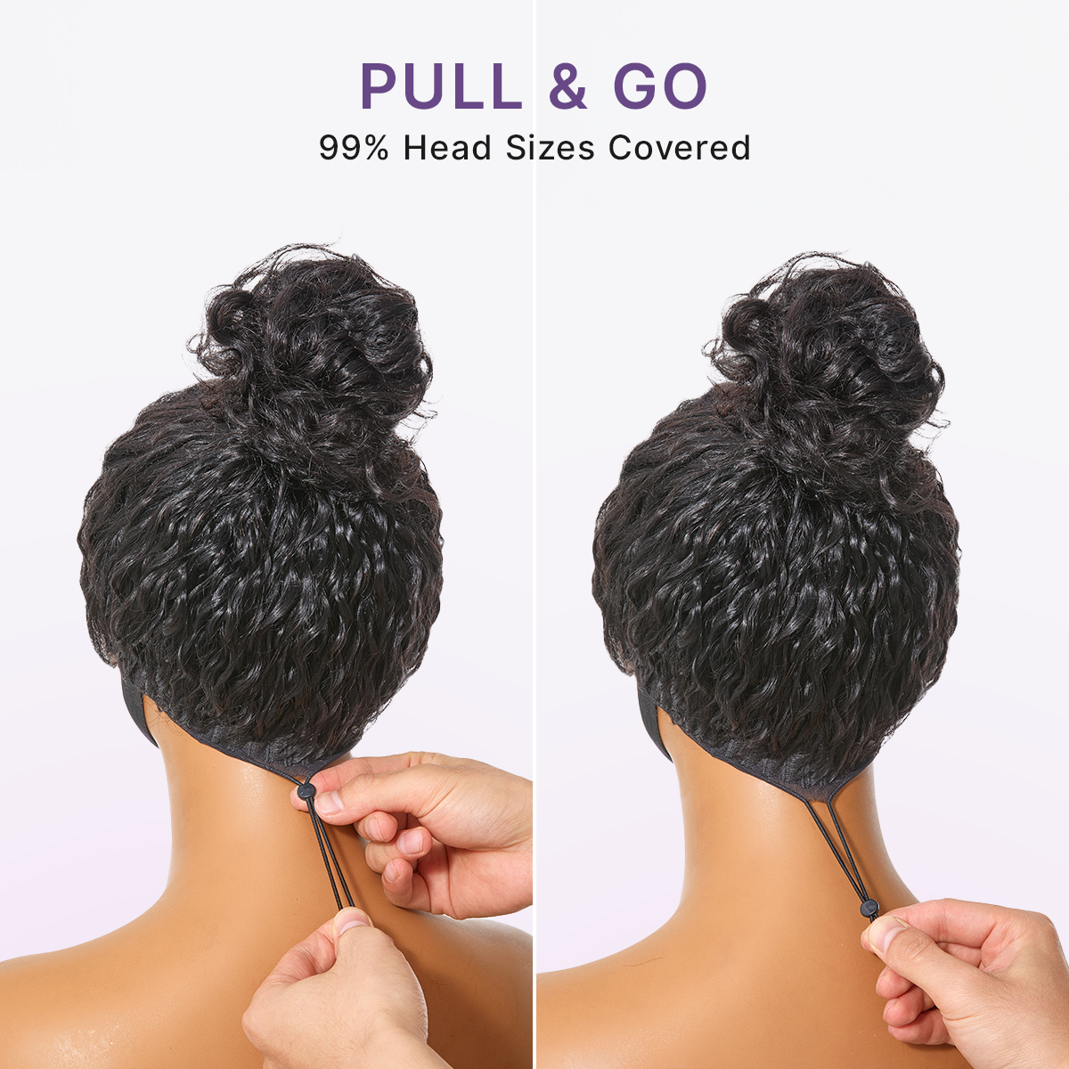 ๐ Ready-to-Go Glueless Water Wave Drawstring Wig