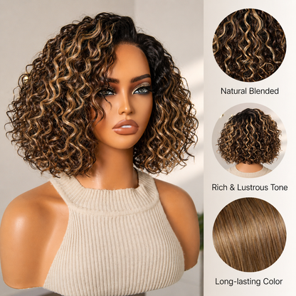 🔥 Last Hour: 79% OFF 🔥Ready-to-Wear Glueless Curly Bob Wig