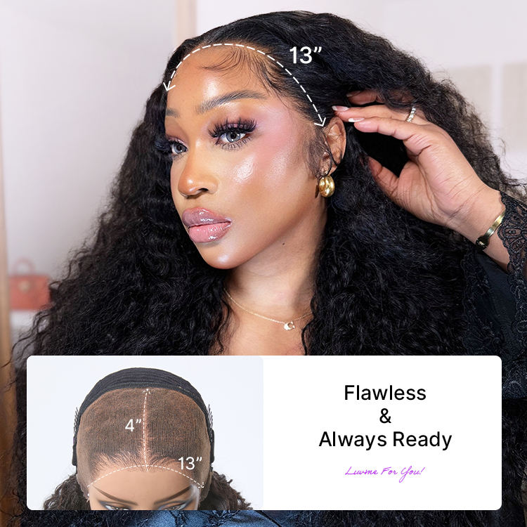 💝 Ready-to-Go Glueless Water Wave Drawstring Wig