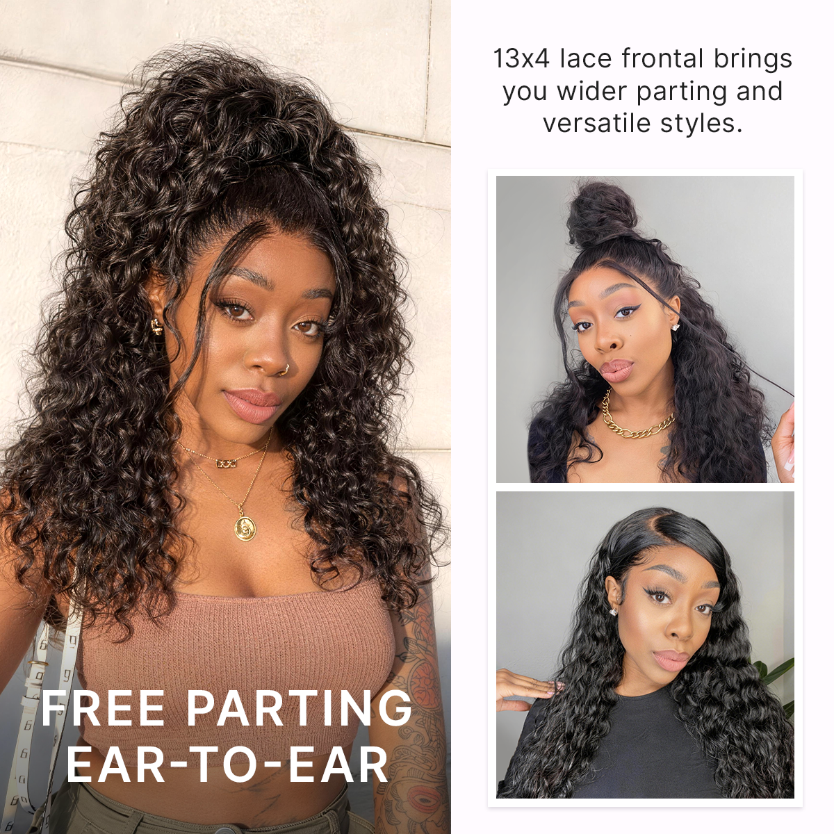 💝 Ready-to-Go Glueless Water Wave Drawstring Wig